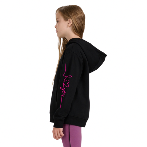 Black Hoodie with PUFF P.S I Love You Logo